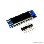 ماژول نمایشگر OLED تک رنگ آبی 0.91 اینچ دارای ارتباط I2C
