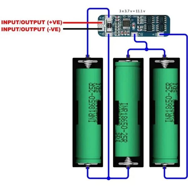 ماژول محافظ شارژ باتری لیتیومی 3 سل 10A آی سی دار